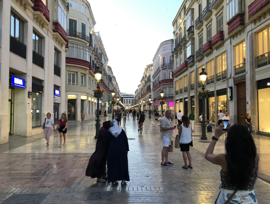 Exploring the streets of Malaga.